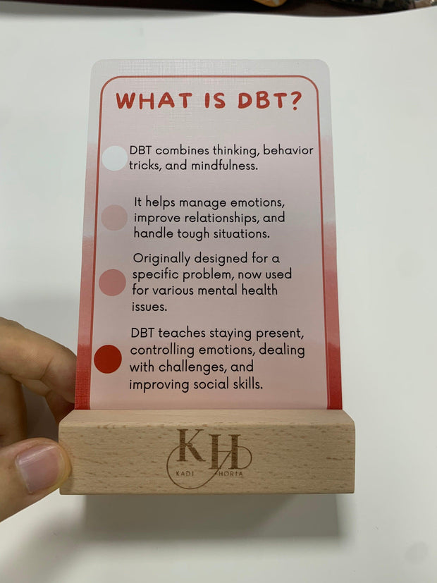 DBT coping skills & Affirmations Flash cards