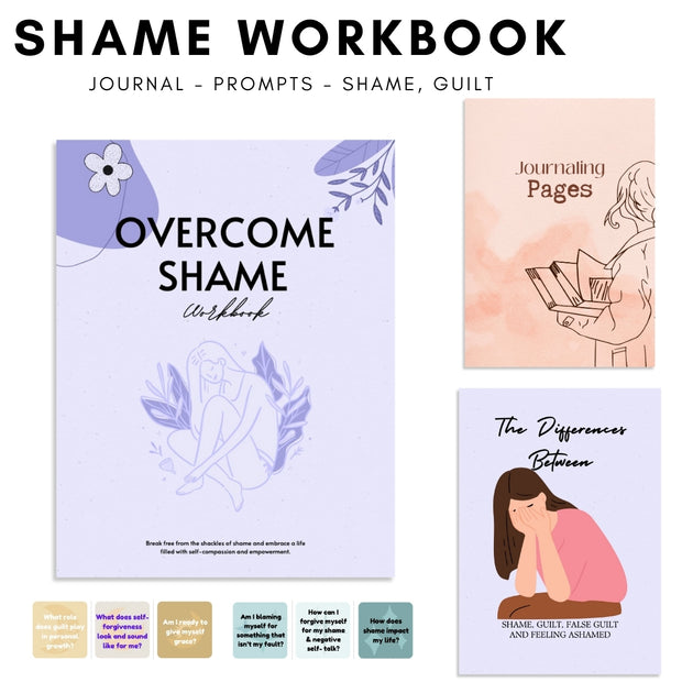 Overcome Shame Workbook | Worksheets - Journal Prompts - HerbaleBook™