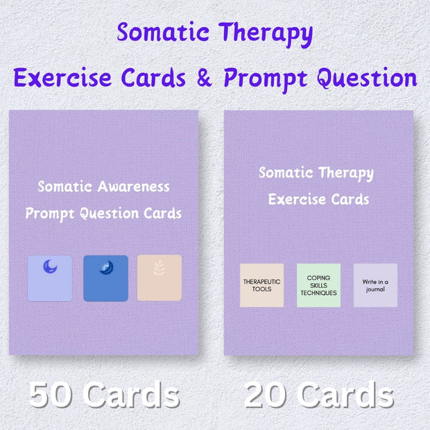 Somatic Therapy Cards | Exercise and Prompt Question Sets - HerbaleBook™