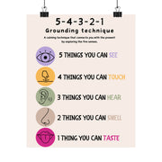 5-4-3-2-1 Grounding technique - Matte Poster - HerbaleBook™