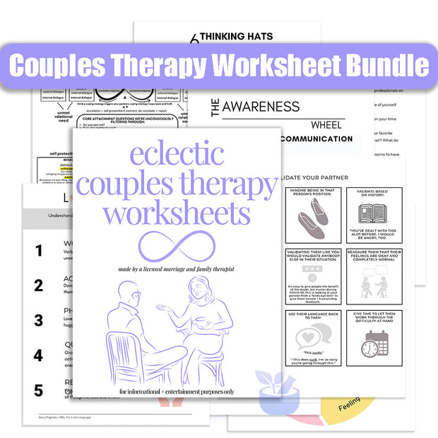 Couples Therapy Worksheets Bundle - HerbaleBook™